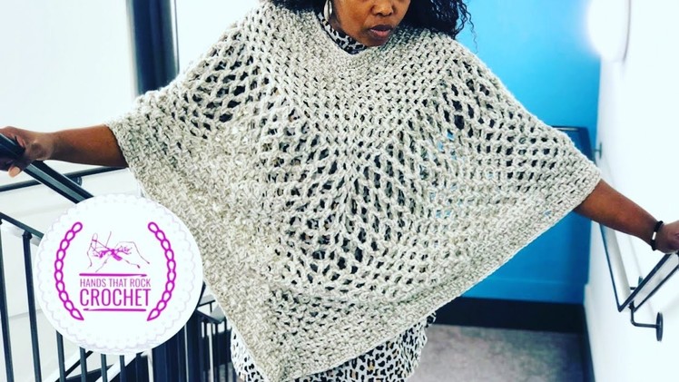 DIY Beginners Poncho Crochet ???? handsthatrockcrochet