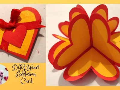 DIY Heart Explosion Card | 3D Heart Pop Up Card | Scrapbook card Idea