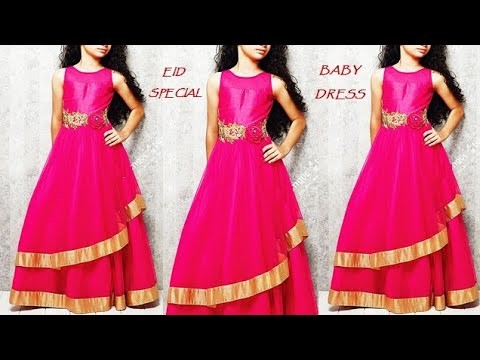 EID SPECIAL.DIY Designer BABY DRESS cutting and stitching Full Tutorial