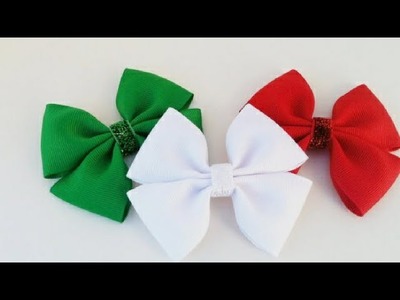 Fabric bow l handmade bow l DIY bow l how to make bows l no sew hair bow by crafts craze ????
