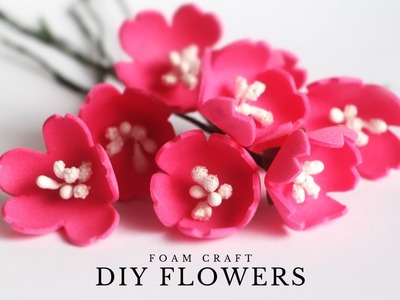 Foam Sheet Flowers | Easy Foam Flowers for DIY Home Decor | Flower Making at Home