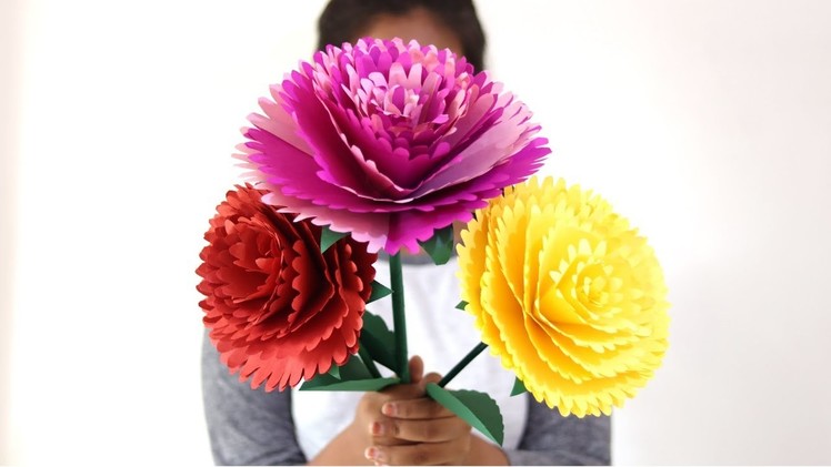 Giant Paper Flower making - DIY Paper Flowers Decoration for Birthday | Paper Flowers art