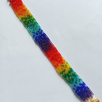 Handmade Rainbow Mix Seed Beads Bracelet Jewellery