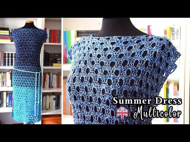 How to crochet a Summer Dress Multicolor