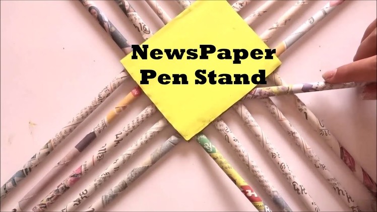 How to make a Newspaper Pen.Pencil Stand | DIY Pen Holder | Newspaper Basket