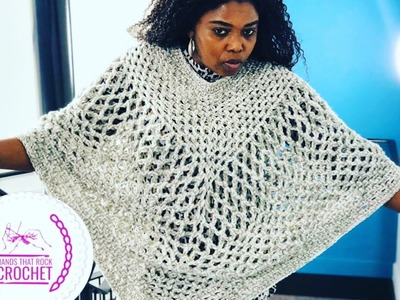 LEFT HAND | DIY Beginners Poncho ???? handsthatrockcrochet