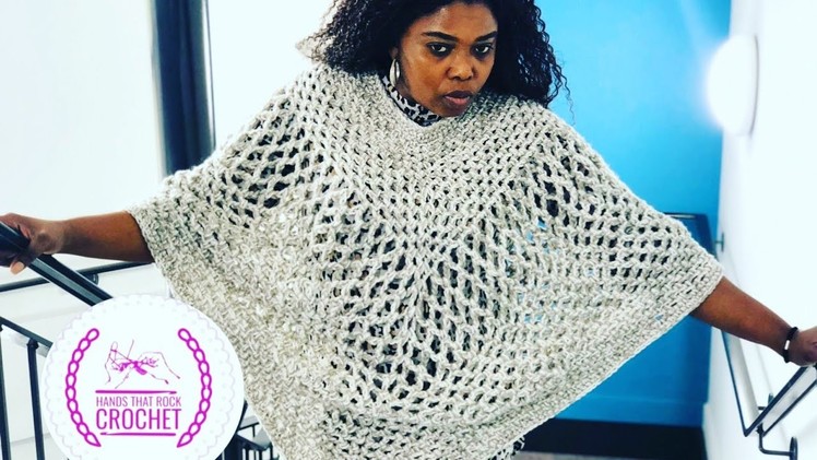 LEFT HAND | DIY Beginners Poncho ???? handsthatrockcrochet