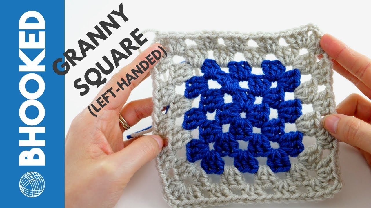 LeftHanded How to Crochet a Granny Square, Quick & Easy Tutorial