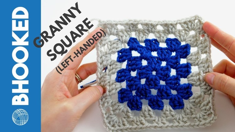 Left-Handed: How to Crochet a Granny Square | Quick & Easy Tutorial