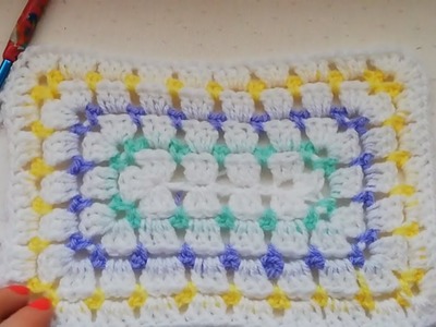 Modern granny stitch rectangle crochet tutorial, Crochet Nuts