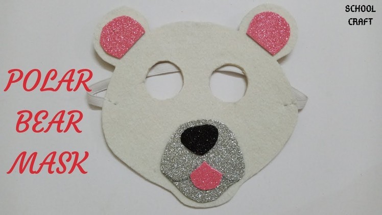 Polar bear mask| How to make polar bear mask| School Craft|