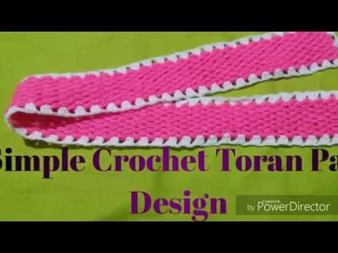 Simple Crochet Toran Patti Design, Door Hanging Toran Patti Design.