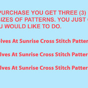 Wolves At Sunrise Cross Stitch Pattern***LOOK***Buyers Can Download Your Pattern As Soon As They Complete The Purchase
