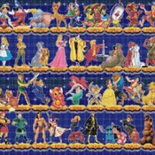 counted cross stitch pattern disney history timeline 441*331 stitches CH868