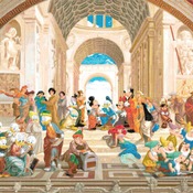 counted cross stitch pattern disney School of Athens needlepoint 496*354 stitches CH2286