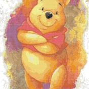 Counted cross stitch pattern winnie pooh watercolor 165*255 stitches CH1921