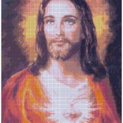 counted Cross Stitch Pattern Sacred heart of Jesus  165*231 stitches CH1398