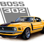 ( CRAFTS ) ORANGE BOSS 302 MUSTANG Cross Stitch Pattern***L@@K***Buyers Can Download Your Pattern As Soon As They Complete The Purchase