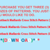 ( CRAFTS ) Outback Mallards Cross Stitch Pattern***L@@K***Buyers Can Download Your Pattern As Soon As They Complete The Purchase