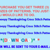( CRAFTS ) Snoopy Thanksgiving Cross Stitch Pattern***L@@K***Buyers Can Download Your Pattern As Soon As They Complete The Purchase