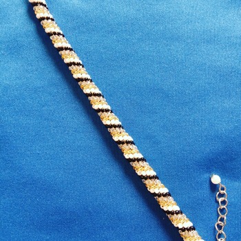 Handmade Gold Silver White Black Spiral Tubular Bracelet Jewellery