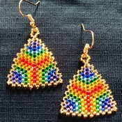Handmade Triangle Rainbow Earrings Jewellery