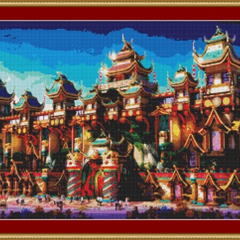 China Town Cross Stitch Pattern