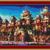 China Town Cross Stitch Pattern