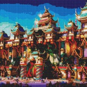 China Town Cross Stitch Pattern