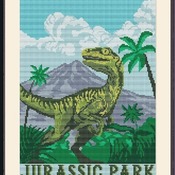 ( CRAFTS )  Jurassic Park Cross Stitch Pattern***L@@K***Buyers Can Download Your Pattern As Soon As They Complete The Purchase