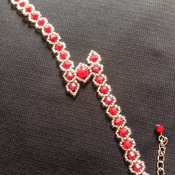 Handmade Zigzag Crystal Glass Bracelet Jewellery