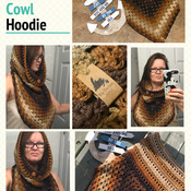 Ladies 2In1 Hoodie Bandana Cowl Crochet Pattern
