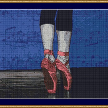 Ballet Shoes Cross Stitch Pattern