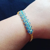 Handmade Light Blue Crystal Bracelet Jewellery