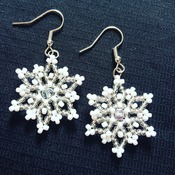 Handmade Tiny Snowflake Earrings Jewellery