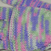 Knitted Pink, Purple And Green Random Coloured Convertible Gloves
