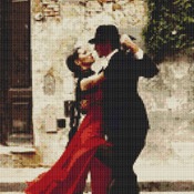 Tango Dancers Cross Stitch Pattern