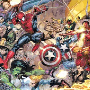 counted cross stitch pattern Marvel superheroes 303*171 stitches CH552