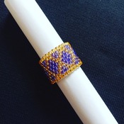 Handmade Purple Gold Diamond Shape Ring Jewellery