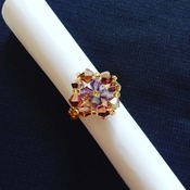 Handmade Violet Copper Diamond Shape Ring Jewellery