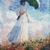 La Femme à L'Ombrelle Cross Stitch Pattern