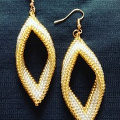Handmade Gold Silver Folded Earrings Jewellery
