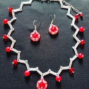 Handmade Only One Heartbeat Necklace Earrings Set Jewellery