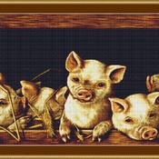 Five Little Pigs Cross Stitch Pattern