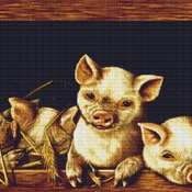 Five Little Pigs Cross Stitch Pattern