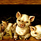 Five Little Pigs Cross Stitch Pattern