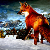 Fox In Winter Cross Stitch Pattern