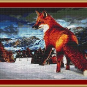 Fox In Winter Cross Stitch Pattern