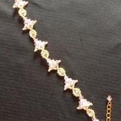Handmade Pink Crystal Triangle Eye Bracelet Jewellery