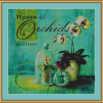 House Of Orchids Cross Stitch Pattern